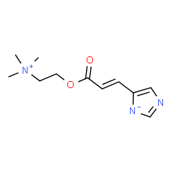 ChemSpider 2D Image | 5-{(1E)-3-Oxo-3-[2-(trimethylammonio)ethoxy]-1-propen-1-yl}imidazol-1-ide | C11H17N3O2