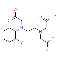 ChemSpider 2D Image | [{2-[Bis(carboxylatomethyl)amino]ethyl}(2-hydroxycyclohexyl)amino]acetate | C14H21N2O7