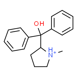 ChemSpider 2D Image | 2-[Hydroxy(diphenyl)methyl]-1-methylpyrrolidinium | C18H22NO
