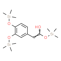 ChemSpider 2D Image | (E)-2-{3,4-Bis[(trimethylsilyl)oxy]phenyl}-1-[(trimethylsilyl)oxy]ethenol | C17H32O4Si3