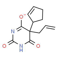ChemSpider 2D Image | 5-Allyl-5-(2-cyclopenten-1-yl)-2,6-dioxo-1,2,5,6-tetrahydro-4-pyrimidinolate | C12H13N2O3