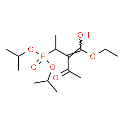 ChemSpider 2D Image | Diisopropyl {(3E)-3-[ethoxy(hydroxy)methylene]-4-oxo-2-pentanyl}phosphonate | C14H27O6P