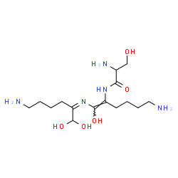 ChemSpider 2D Image | N-{(1E)-6-Amino-1-[(Z)-(6-amino-1,1-dihydroxy-2-hexanylidene)amino]-1-hydroxy-1-hexen-2-yl}serinamide | C15H31N5O5