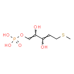 ChemSpider 2D Image | (1Z,3Z)-2,3-Dihydroxy-5-(methylsulfanyl)-1,3-pentadien-1-yl dihydrogen phosphate | C6H11O6PS