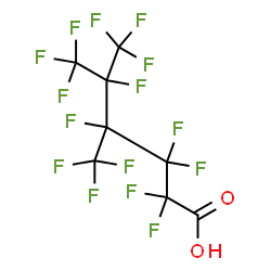 ChemSpider 2D Image | 2,2,3,3,4,5,6,6,6-Nonafluoro-4,5-bis(trifluoromethyl)hexanoic acid | C8HF15O2