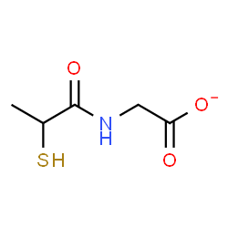 ChemSpider 2D Image | [(2-Sulfanylpropanoyl)amino]acetate | C5H8NO3S