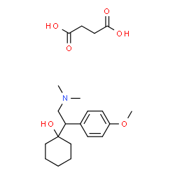 ChemSpider 2D Image | Succinic acid - 1-[2-(dimethylamino)-1-(4-methoxyphenyl)ethyl]cyclohexanol (1:1) | C21H33NO6