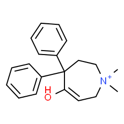 ChemSpider 2D Image | 5-Hydroxy-1,1-dimethyl-4,4-diphenyl-2,3,4,7-tetrahydro-1H-azepinium | C20H24NO