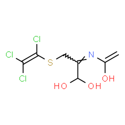 ChemSpider 2D Image | (2E)-2-[(1-Hydroxyvinyl)imino]-3-[(trichlorovinyl)sulfanyl]-1,1-propanediol | C7H8Cl3NO3S