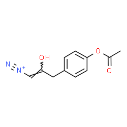 ChemSpider 2D Image | (1Z)-3-(4-Acetoxyphenyl)-2-hydroxy-1-propene-1-diazonium | C11H11N2O3