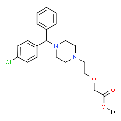 ChemSpider 2D Image | (2-{4-[(4-Chlorophenyl)(phenyl)methyl]-1-piperazinyl}ethoxy)(O-~2~H)acetic acid | C21H24DClN2O3