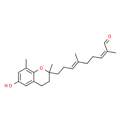 ChemSpider 2D Image | (2Z,6E)-9-(6-Hydroxy-2,8-dimethyl-3,4-dihydro-2H-chromen-2-yl)-2,6-dimethyl-2,6-nonadienal | C22H30O3