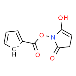 ChemSpider 2D Image | 2-{[(5-Hydroxy-2-oxo-2,3-dihydro-1H-pyrrol-1-yl)oxy]carbonyl}-2,4-cyclopentadienide | C10H8NO4