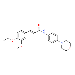 ChemSpider 2D Image | (2E)-3-(4-Ethoxy-3-methoxyphenyl)-N-[4-(4-morpholinyl)phenyl]acrylamide | C22H26N2O4