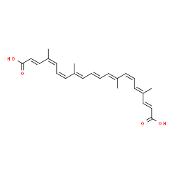 ChemSpider 2D Image | (2E,4Z,6Z,8E,10E,12E,14Z,16E,18E)-4,8,13,17-Tetramethyl-2,4,6,8,10,12,14,16,18-icosanonaenedioic acid | C24H28O4
