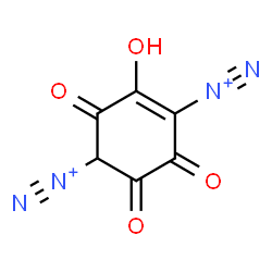 ChemSpider 2D Image | 2-Hydroxy-3,5,6-trioxo-1-cyclohexene-1,4-bis(diazonium) | C6H2N4O4