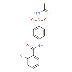 ChemSpider 2D Image | N-[4-(Acetylsulfamoyl)phenyl]-2-chlorobenzamide | C15H13ClN2O4S