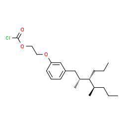 ChemSpider 2D Image | 2-{3-[(2R,3R,4R)-2,4-Dimethyl-3-propylheptyl]phenoxy}ethyl carbonochloridate | C21H33ClO3