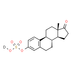 ChemSpider 2D Image | deuterio [(8R,9S,13S,14S)-13-methyl-17-oxo-7,8,9,11,12,14,15,16-octahydro-6H-cyclopenta[a]phenanthren-3-yl] sulfate | C18H21DO5S