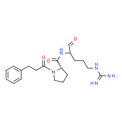 ChemSpider 2D Image | N-(5-Carbamimidamido-1-oxo-2-pentanyl)-1-(3-phenylpropanoyl)-L-prolinamide | C20H29N5O3