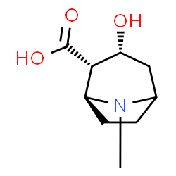 ChemSpider 2D Image | (1S,2S,3R)-3-Hydroxy-8-methyl-8-azabicyclo[3.2.1]octane-2-carboxylic acid | C9H15NO3