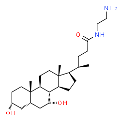 ChemSpider 2D Image | (3alpha,5beta,7alpha)-N-(2-Aminoethyl)-3,7-dihydroxycholan-24-amide | C26H46N2O3