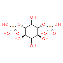 ChemSpider 2D Image | (1R,3S,4R,5s,6S)-2,4,5,6-Tetrahydroxy-1,3-cyclohexanediyl bis[dihydrogen (phosphate)] | C6H14O12P2