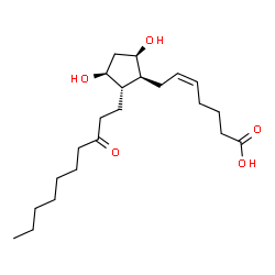 ChemSpider 2D Image | (5Z)-7-[(1S,2S,3S,5R)-3,5-Dihydroxy-2-(3-oxodecyl)cyclopentyl]-5-heptenoic acid (non-preferred name) | C22H38O5