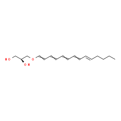 ChemSpider 2D Image | (2S)-3-[(1E,3E,5E,7E,9E)-1,3,5,7,9-Tetradecapentaen-1-yloxy]-1,2-propanediol | C17H26O3