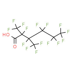 ChemSpider 2D Image | 2,3,4,4,5,5,6,6,6-Nonafluoro-2,3-bis(trifluoromethyl)hexanoic acid | C8HF15O2