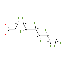 ChemSpider 2D Image | 3,3,4,4,5,5,6,6,7,7,8,8,9,9,10,10,10-Heptadecafluoro-1-decene-1,1-diol | C10H3F17O2