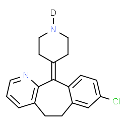 ChemSpider 2D Image | 8-Chloro-11-[(1-~2~H)-4-piperidinylidene]-6,11-dihydro-5H-benzo[5,6]cyclohepta[1,2-b]pyridine | C19H18DClN2