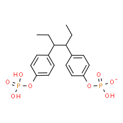 ChemSpider 2D Image | 4-{4-[4-(Phosphonooxy)phenyl]-3-hexanyl}phenyl hydrogen phosphate | C18H23O8P2