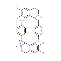 ChemSpider 2D Image | 12'-Hydroxy-6,6'-dimethoxy-2,2',2'-trimethyltubocuraran-2'-ium-7'-olate | C37H40N2O6