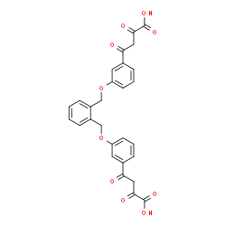 ChemSpider 2D Image | 4,4'-[1,2-Phenylenebis(methyleneoxy-3,1-phenylene)]bis(2,4-dioxobutanoic acid) | C28H22O10