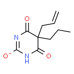 ChemSpider 2D Image | 5-Allyl-4,6-dioxo-5-propyl-1,4,5,6-tetrahydro-2-pyrimidinolate | C10H13N2O3