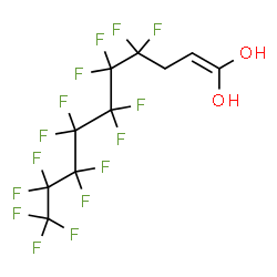 ChemSpider 2D Image | 4,4,5,5,6,6,7,7,8,8,9,9,10,10,10-Pentadecafluoro-1-decene-1,1-diol | C10H5F15O2