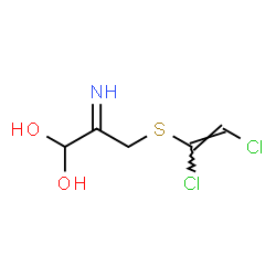 ChemSpider 2D Image | 3-{[(Z)-1,2-Dichlorovinyl]sulfanyl}-2-imino-1,1-propanediol | C5H7Cl2NO2S