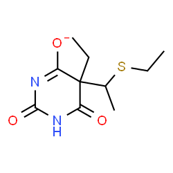 ChemSpider 2D Image | 5-Ethyl-5-[1-(ethylsulfanyl)ethyl]-2,6-dioxo-1,2,5,6-tetrahydro-4-pyrimidinolate | C10H15N2O3S
