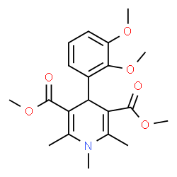 ChemSpider 2D Image | 3,5-dimethyl 4-(2,3-dimethoxyphenyl)-1,2,6-trimethyl-4H-pyridine-3,5-dicarboxylate | C20H25NO6