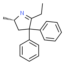 ChemSpider 2D Image | (2S)-5-Ethyl-2-methyl-4,4-diphenyl-3,4-dihydro-2H-pyrrole | C19H21N