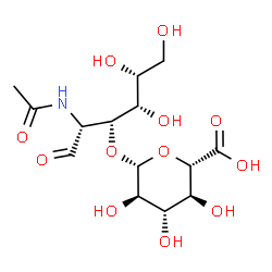 ChemSpider 2D Image | 2-Acetamido-2-deoxy-3-O-beta-D-glucopyranuronosyl-D-galactose | C14H23NO12
