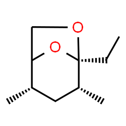 ChemSpider 2D Image | (2S,4R,5R)-5-Ethyl-2,4-dimethyl-6,8-dioxabicyclo[3.2.1]octane | C10H18O2