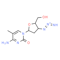 ChemSpider 2D Image | 4-Amino-1-[2,3-dideoxy-3-(1,2-triazadien-2-ium-1-yl)pentofuranosyl]-5-methyl-2(1H)-pyrimidinone | C10H15N6O3