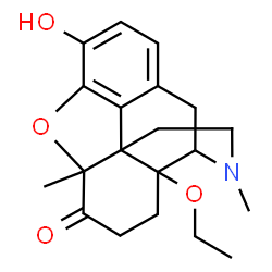 ChemSpider 2D Image | 14-Ethoxy-3-hydroxy-5,17-dimethyl-4,5-epoxymorphinan-6-one | C20H25NO4