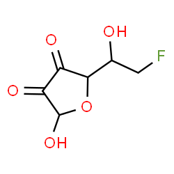 ChemSpider 2D Image | 6-Deoxy-6-fluorohexofuranose-2,3-diulose | C6H7FO5