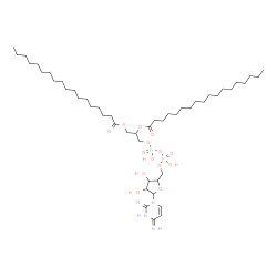 ChemSpider 2D Image | 1-{5-O-[({[2,3-Bis(stearoyloxy)propoxy](hydroxy)phosphoryl}oxy)(hydroxy)phosphoryl]pentofuranosyl}-4-imino-3,4-dihydro-2(1H)-pyrimidinone | C48H89N3O15P2
