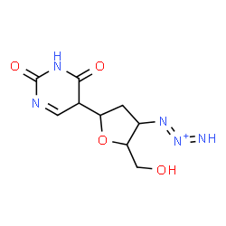 ChemSpider 2D Image | 1,4-Anhydro-2,3-dideoxy-1-(2,6-dioxo-1,2,5,6-tetrahydro-5-pyrimidinyl)-3-(1,2-triazadien-2-ium-1-yl)pentitol | C9H12N5O4