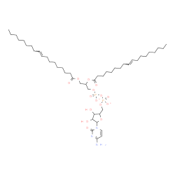 ChemSpider 2D Image | 4-Amino-1-(5-O-{[({2,3-bis[(9E)-9-octadecenoyloxy]propoxy}phosphinato)oxy]phosphinato}pentofuranosyl)-2(1H)-pyrimidinone | C48H83N3O15P2