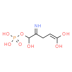 ChemSpider 2D Image | 1,5,5-Trihydroxy-2-imino-4-penten-1-yl dihydrogen phosphate | C5H10NO7P
